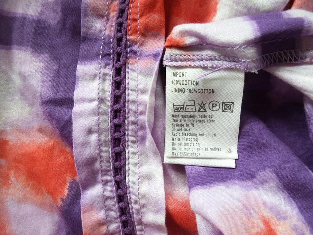 Signal Size 36 W serek Sukienka Prosta Rękaw 3/4 Midi Fabric Bawełna 100%