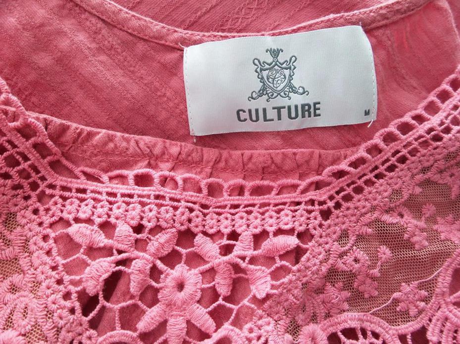 Culture Size M W serek Sukienka Rozkloszowana Bezrękawnik Midi Fabric Bawełna 100%