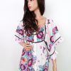 Rosebud Size S/M Okrągły dekolt Bluzka Krótki rękaw Fabric Bawełna 100%