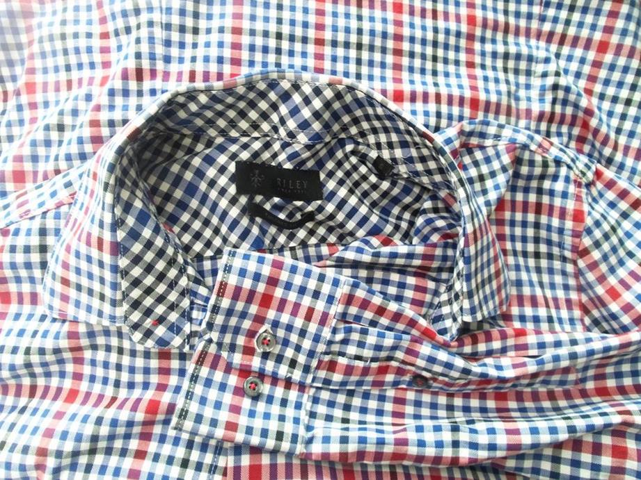 Riley Size S Kołnierz Męska Koszula Casual Długi rękaw Fabric Bawełna 100%