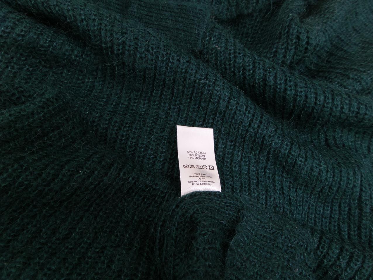 Wallis Size M Drapowany dekolt Długi Sweter Tunika Krótki rękaw Fabric Akryl Gruba dzianina