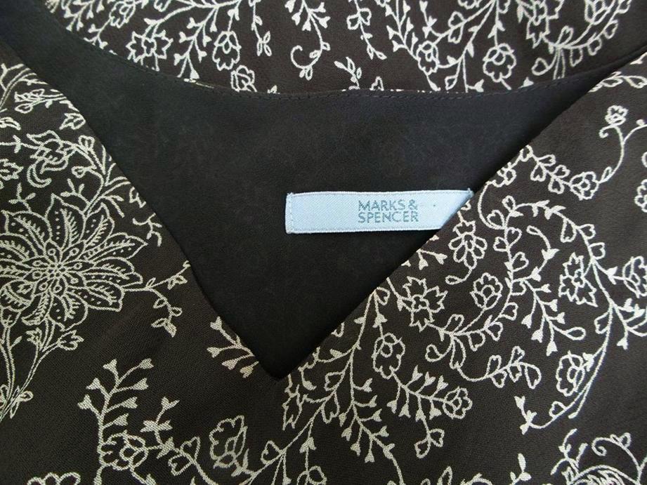 Marks&spencer Size 40 (12) W serek Sukienka Bodycon Bezrękawnik Długa Fabric Wiskoza 100%