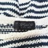 Topshop Size 38 Pasy W łódkę Sweter Rękaw 3/4 Fabric Bawełna 100% Gruba dzianina