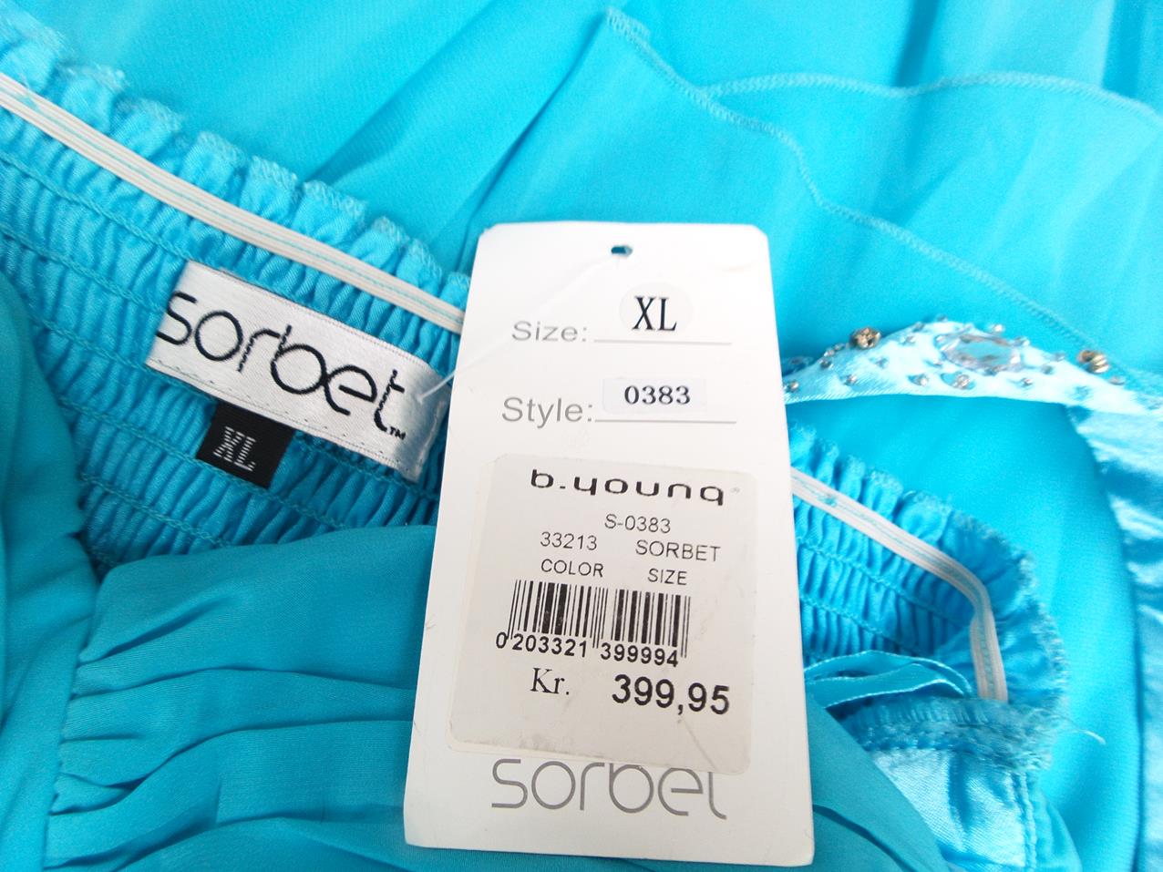 Sorbet Size XL Color Niebieski Dekolt Serce Suknia Balowa Sukienka Wieczorowa Bezrękawnik Krótka