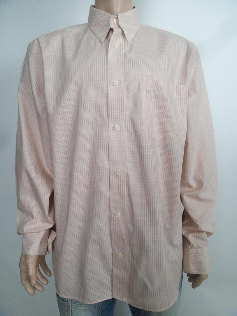 Eddie Bauer Size L Kołnierz Męska Koszula Casual Długi rękaw Fabric Bawełna 100%