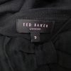 Ted Baker London Size 3 (40) Color Czarny W serek Sukienka Ołówkowa Krótki rękaw Do Kolan Fabric Bawełna 100%