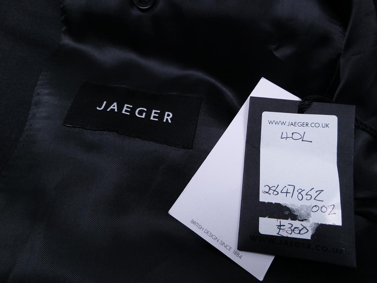 Jaeger Size L Color Czarny Męska Marynarka Długi rękaw Fabric Wełna 100%