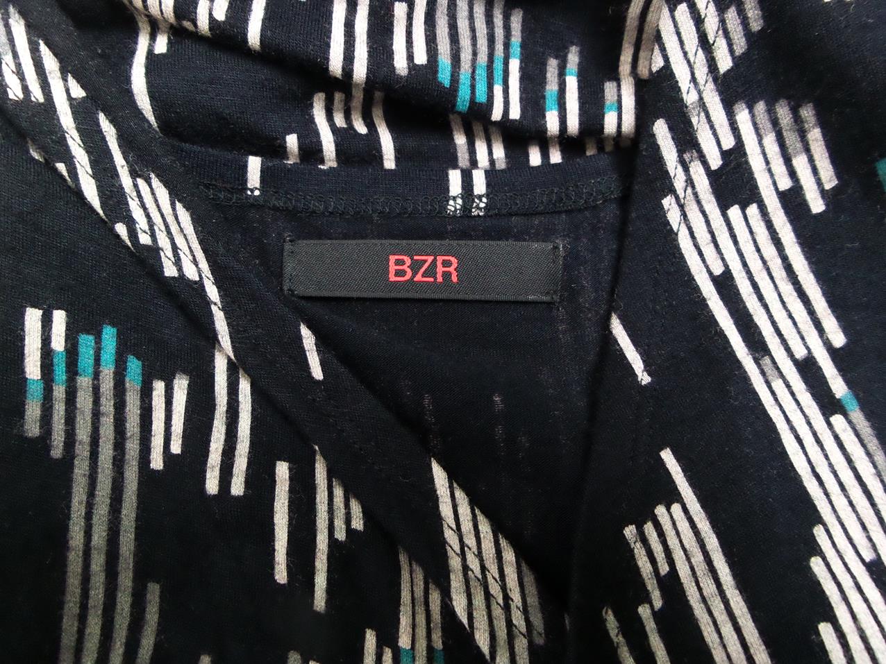 BZR Size M Color Czarny W serek Sukienka Ołówkowa Krótki rękaw Do Kolan Fabric Wiskoza