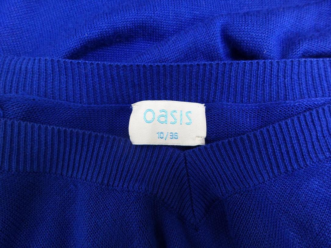 Oasis Size 36 Color Granatowy W serek Sukienka Mini Krótki rękaw Krótka Fabric Wiskoza