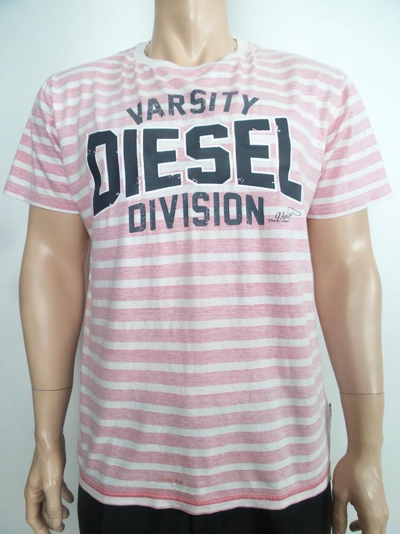 Diesel Size L Męski T-Shirt Krótki rękaw Fabric Bawełna 100%