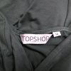 Topshop Size 14 ( 42 ) Color Zielony W serek Sukienka Kopertowa Krótki rękaw Do Kolan Fabric Wiskoza