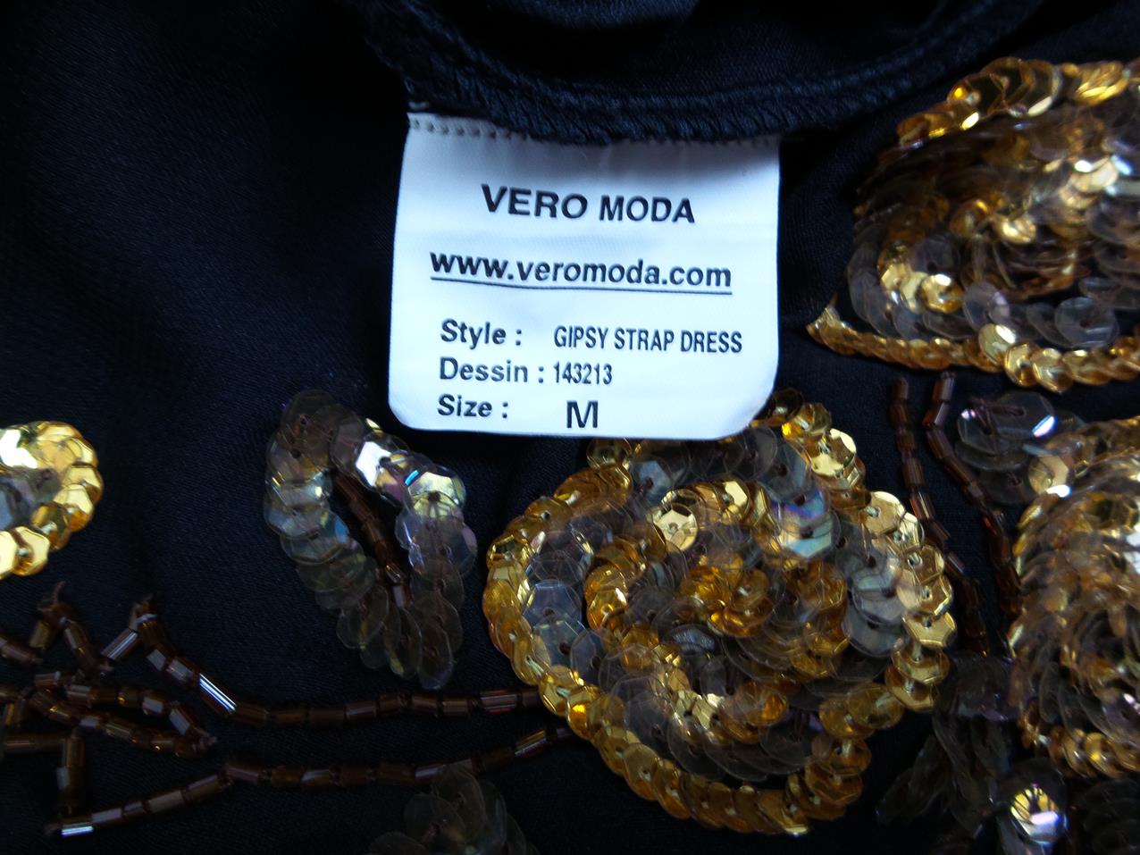 Vero moda Size M Color Czarny Odkryte Ramiona Suknia Balowa Sukienka Wieczorowa Bezrękawnik Długa