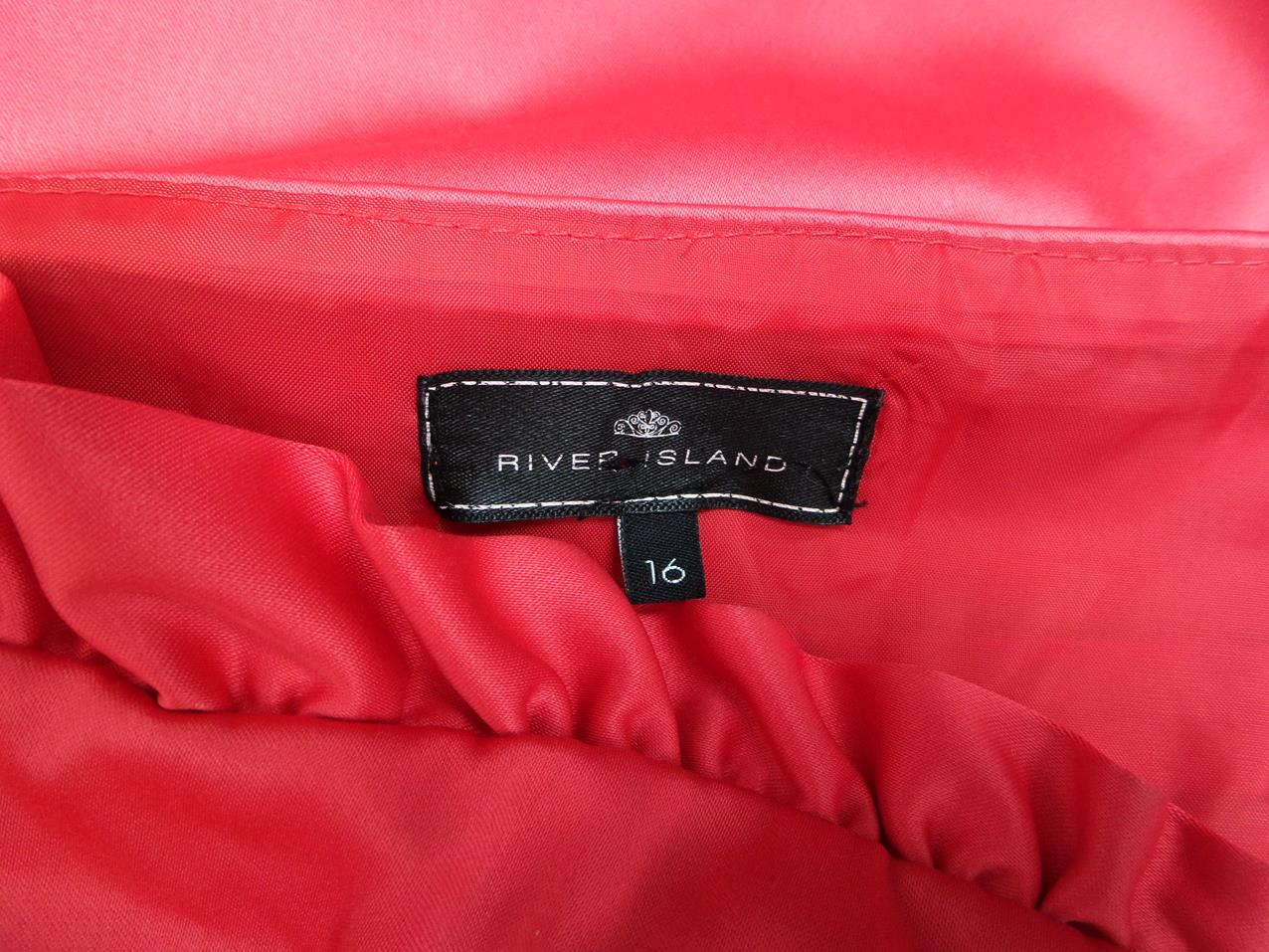 River island Size 16 (44) Odkryte Ramiona Suknia Balowa Sukienka Wieczorowa Bezrękawnik Krótka