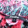 STELLA Size L W serek Sukienka Maxi Krótki rękaw Długa