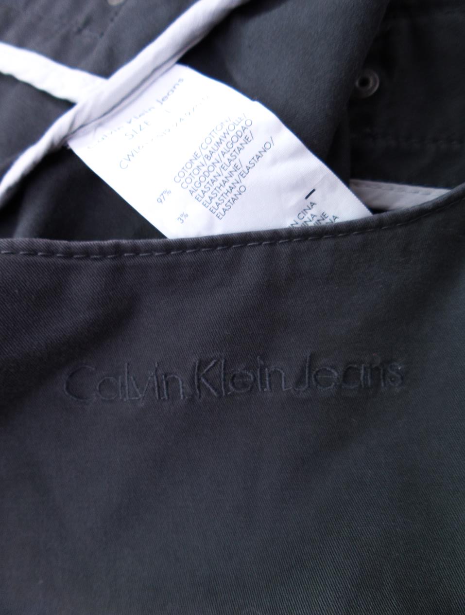 CALVIN KLEIN Size L Kamizelka Kardigan Bezrękawnik Fabric Bawełna