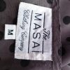 The Masai Size M Color Brązowy W serek Sukienka Prosta Krótki rękaw Midi Fabric Wiskoza