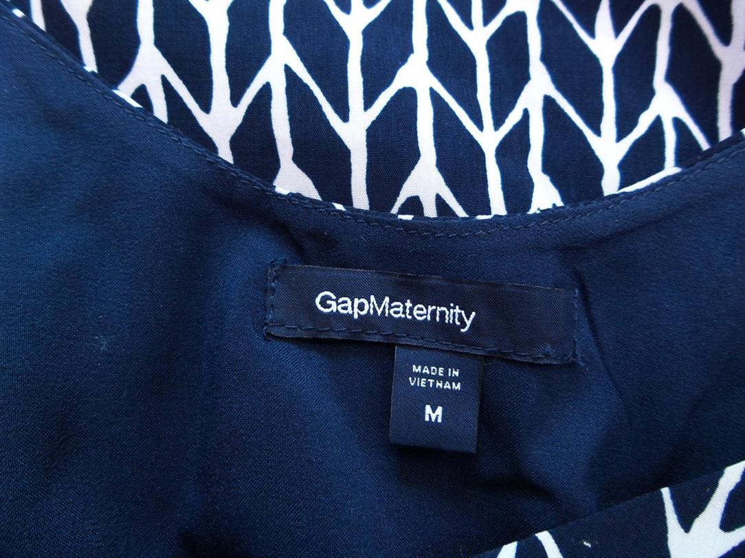 Gap Size M Color Granatowy W serek Sukienka Letnia Bezrękawnik Midi