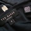 Ted Baker London Size 1 Color Czarny W serek Bluzka Bezrękawnik