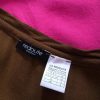 La Redoute Size 40 Color Brązowy Okrągły dekolt Sukienka Prosta Krótki rękaw Do Kolan Fabric Wiskoza