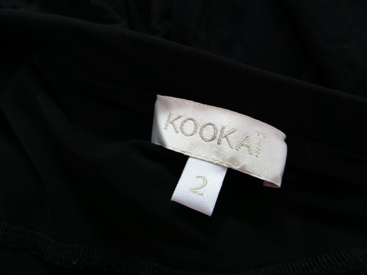 Kookai Size 2 Color Czarny Odkryte Ramiona Suknia Balowa Sukienka Wieczorowa Bezrękawnik Do Kolan Fabric Wiskoza