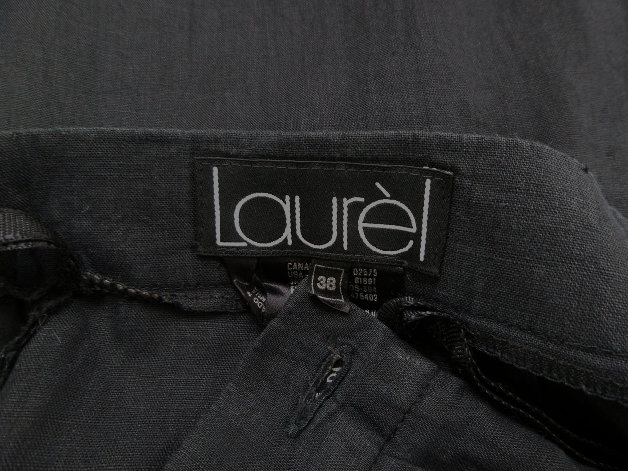 Laurèl Size 38 Color Czarny Spodnie Casual Fabric Len 100%