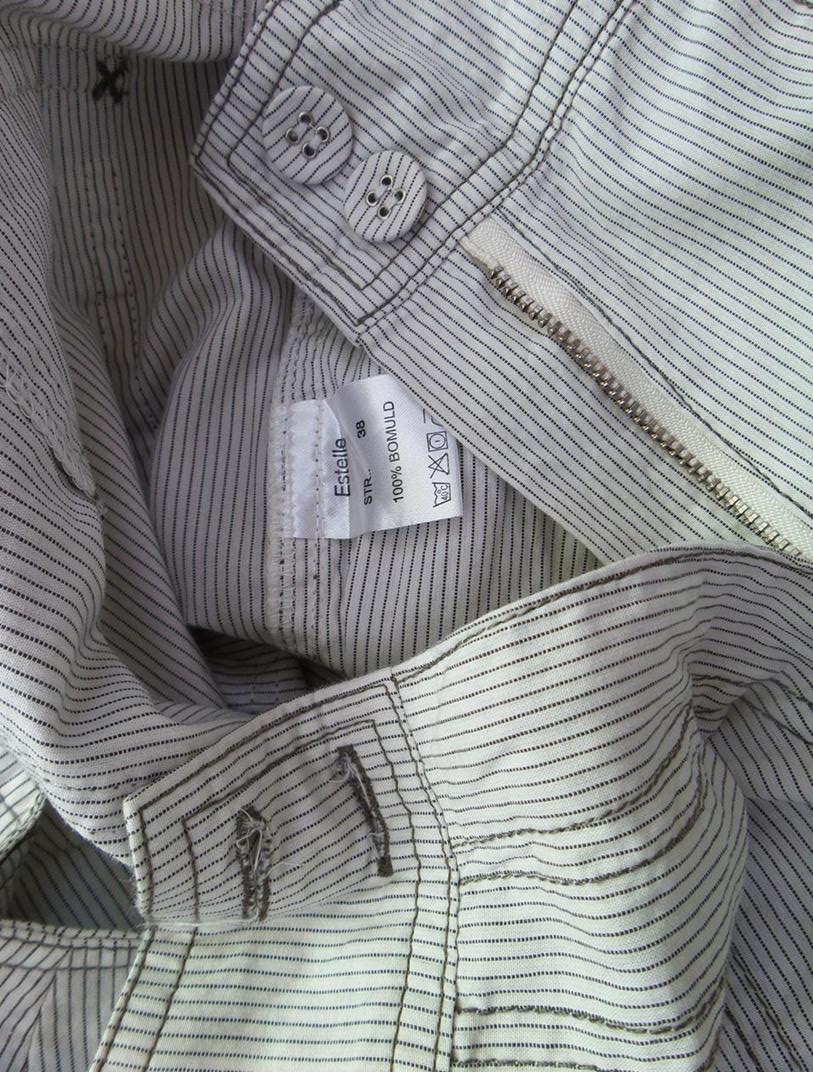 Estelle Size 38 Color Kremowy Spodnie Casual Fabric Bawełna 100%