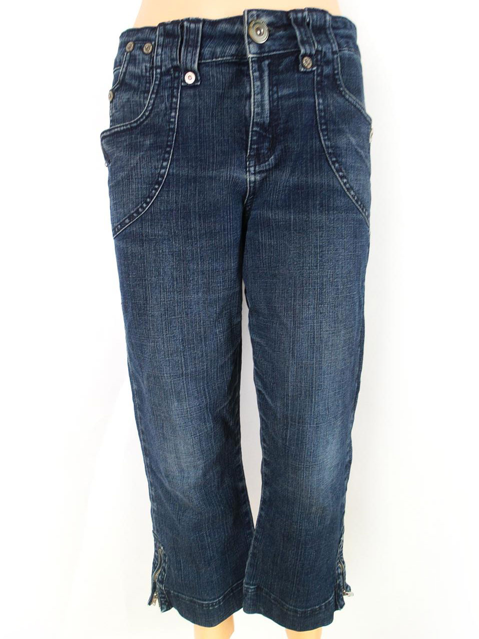 Marc lauge Size 36 Color Granatowy Spodnie Jeansy Fabric Bawełna