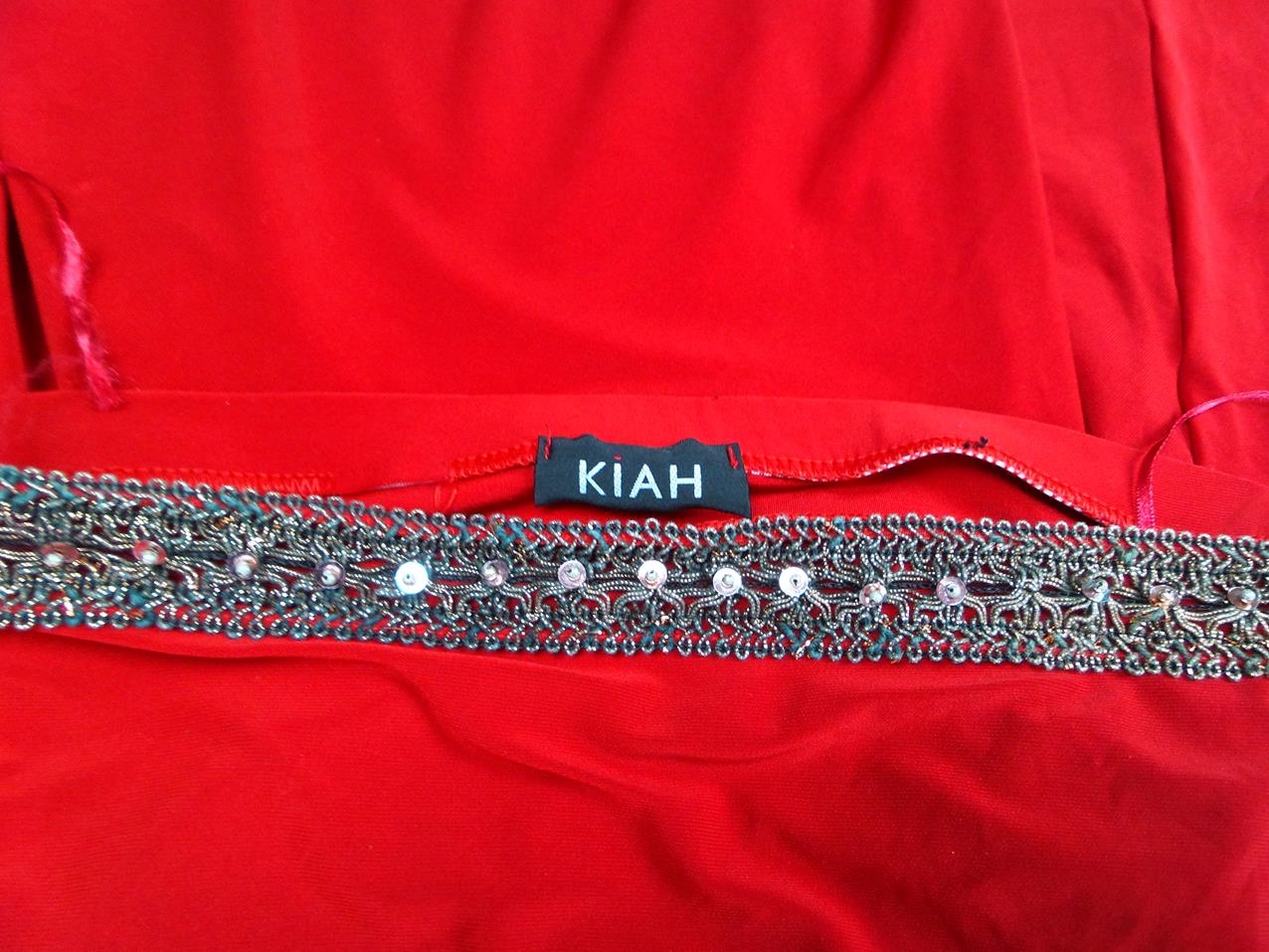 Kiah Size M/L Color Czerwony Odkryte Ramiona Suknia Balowa Sukienka Wieczorowa Bezrękawnik Midi