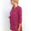 Freespirit Size 13-14 lat Color Różowy Crew Neck Sukienka Mini Rękaw 3/4 Krótka Fabric Wiskoza 100%