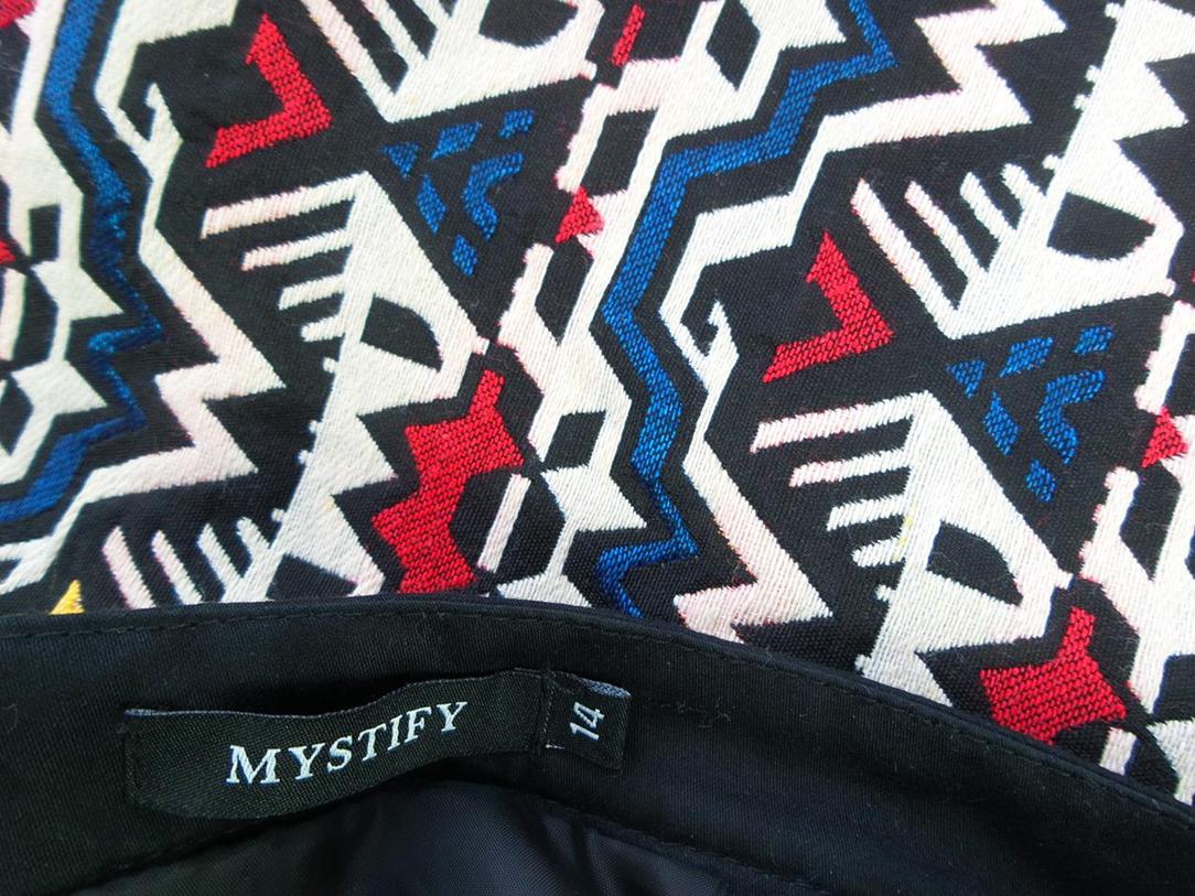 Mystify Size 14 (42) Color Beżowy Spódnica Mini Krótka Fabric Bawełna