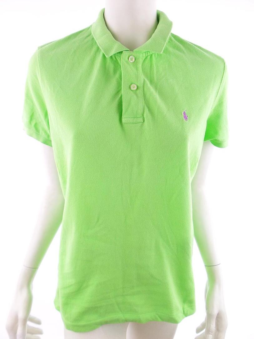 Ralph Lauren Size XL Color Zielony Kołnierz Koszulka Polo Krótki rękaw Fabric Bawełna 100%