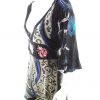 DESIGUAL Size S Color Czarny W serek Sukienka Prosta Rękaw 3/4 Do Kolan