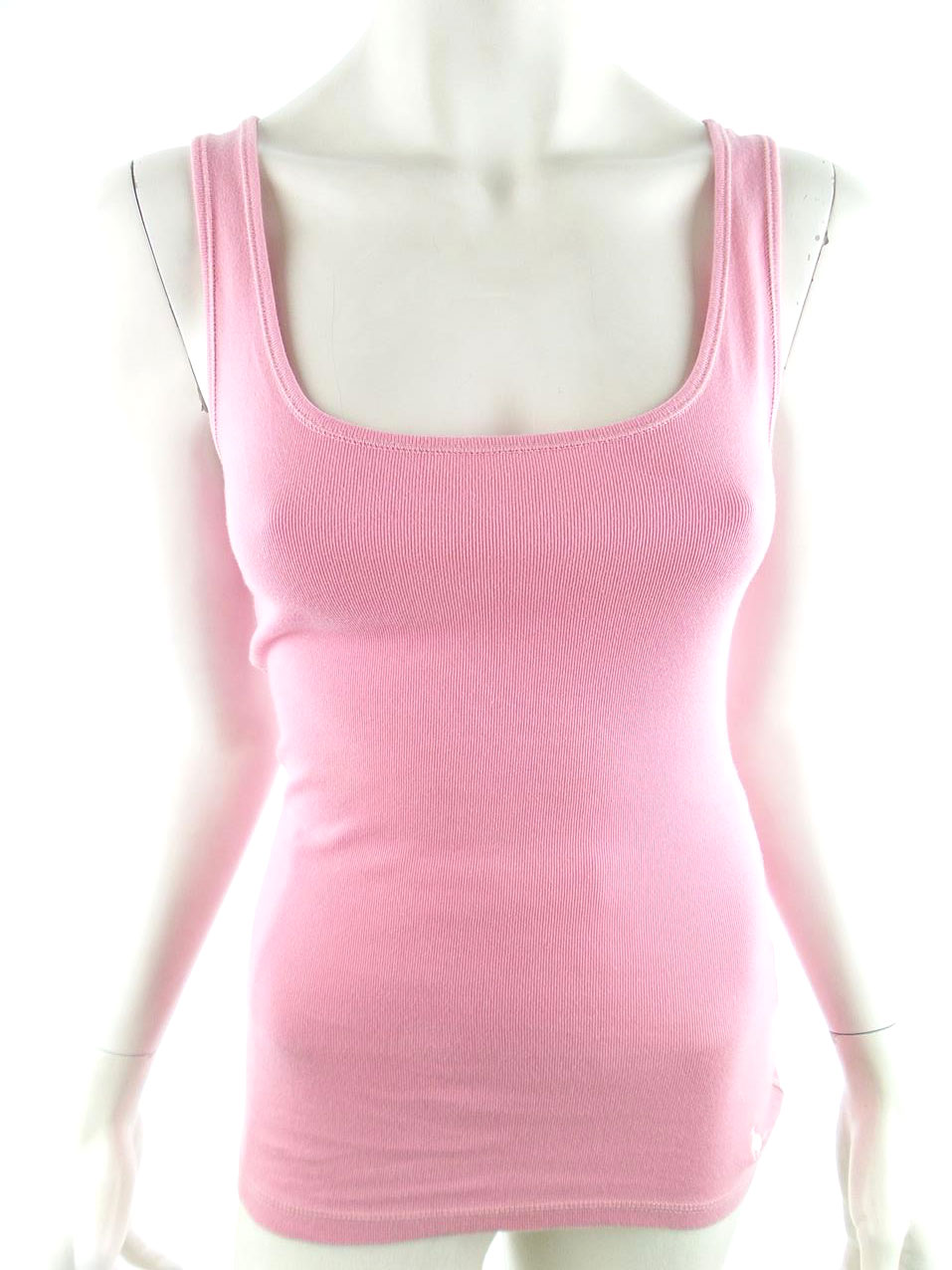 Jack Wills Size 8 (36) Color Pudrowy Róż Dekolt U Tank Top Bezrękawnik Fabric Bawełna 100%