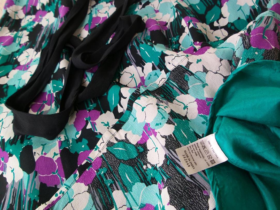 Monsoon Size 38 Color Zielony W serek Sukienka Letnia Krótki rękaw Midi Fabric Wiskoza 100%