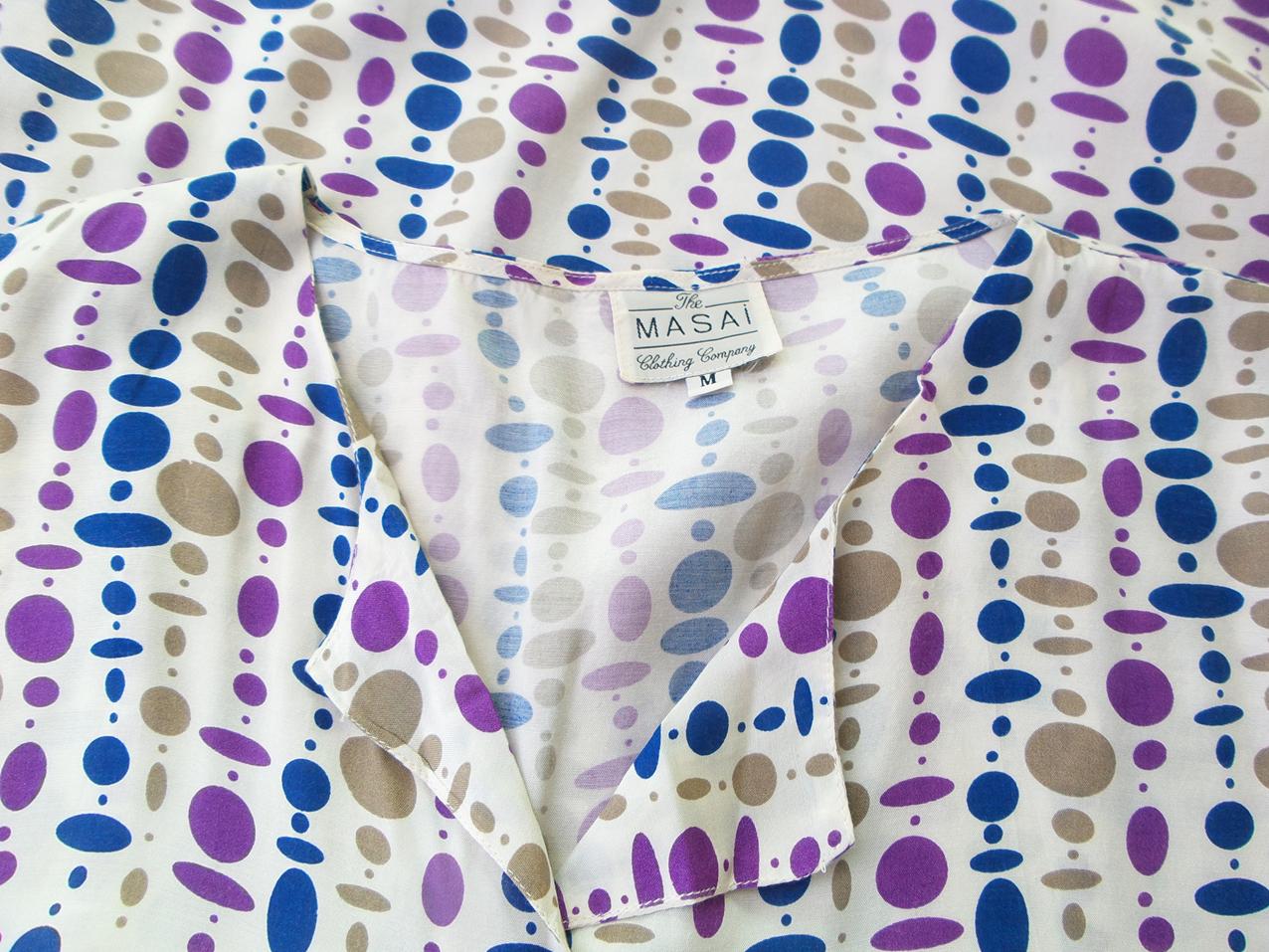 The Masai Size M Color Granatowy W serek Sukienka Mini Krótki rękaw Krótka Fabric Wiskoza 100%