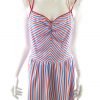 River island Size 10 (38) Color Niebieski Halter Sukienka Letnia Bezrękawnik Do Kolan