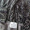 The Masai Size M Color Brązowy W serek Sukienka Prosta Długi rękaw Do Kolan Fabric Wiskoza