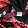 Isolde Size 42 Color Czerwony Paisley Kwadratowy dekolt Sukienka Maxi Krótki rękaw Długa