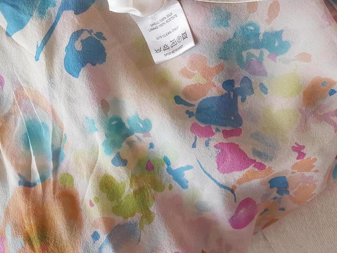 Fenn wright manson Size 36 Color Kremowy Dekolt Serce Sukienka Letnia Bezrękawnik Do Kolan Fabric Jedwab 100%