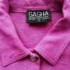 Sasha Size 10 (38) Color Różowy Kołnierz Kurtka Długi rękaw Fabric Len 100%