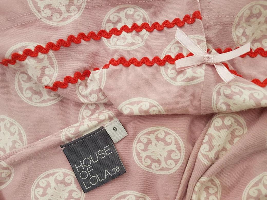 House of Lola Size S Color Różowy W serek Sukienka Letnia Bezrękawnik Do Kolan Fabric Bawełna