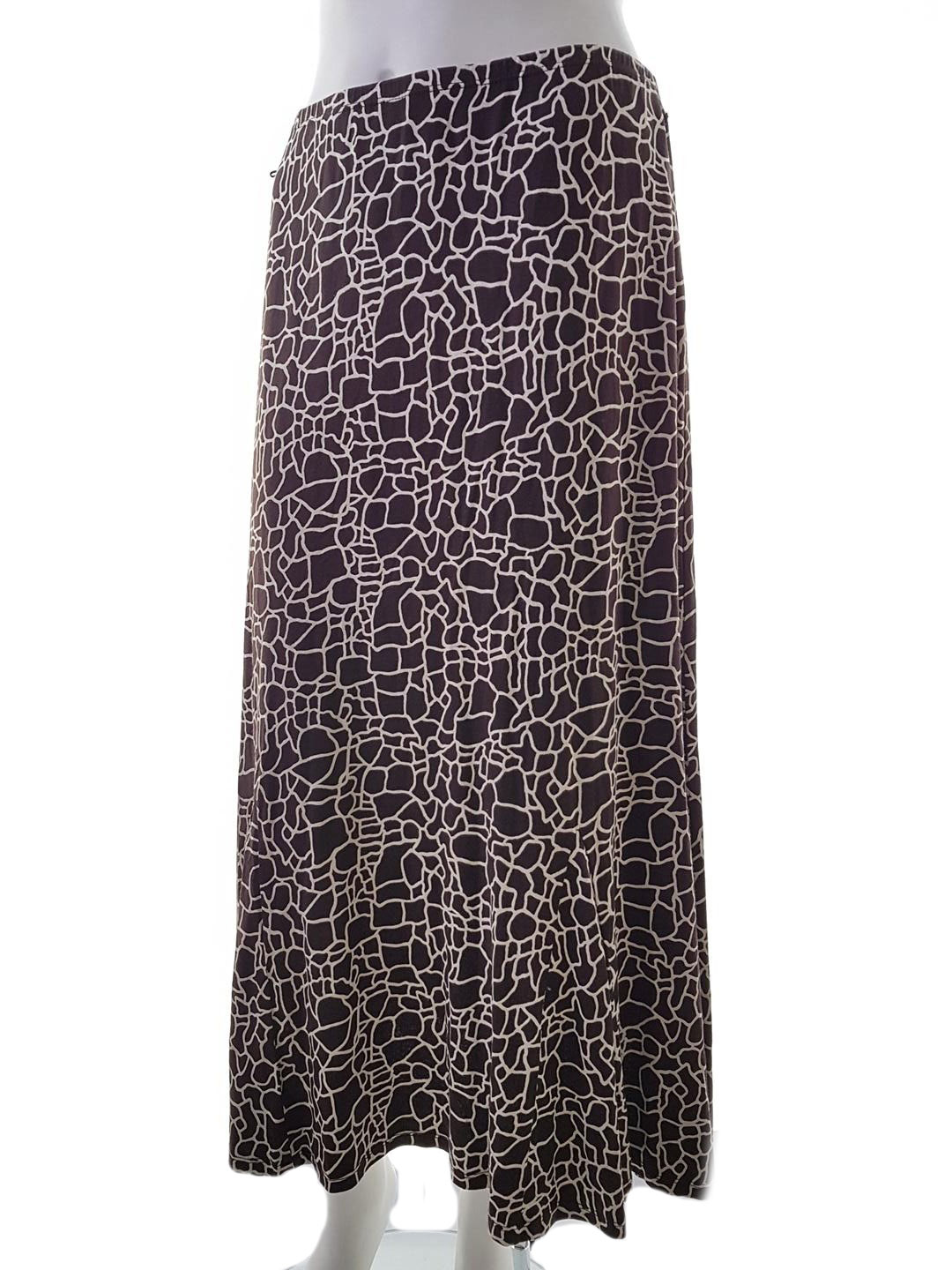 Size 10 (38) Color Brązowy Spódnica Maxi Długa Fabric Wiskoza