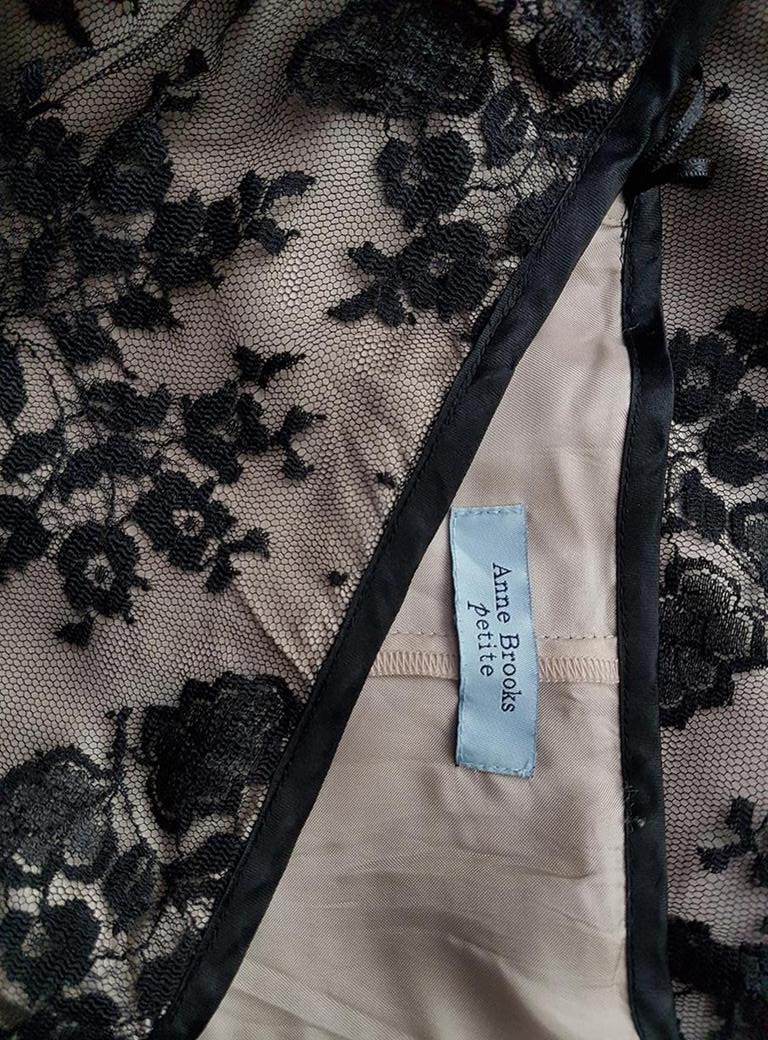 Anne Brooks Petite Size 38 Color Czarny Odkryte Ramiona Suknia Balowa Sukienka Wieczorowa Bezrękawnik Midi