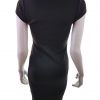 Signature Size 10 (38) Color Czarny Okrągły dekolt Sukienka Bodycon Krótki rękaw Do Kolan