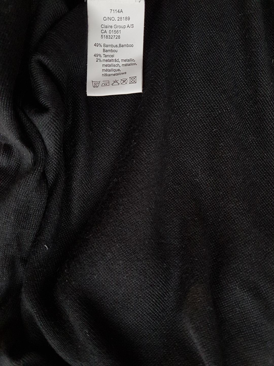 CLAIRE DK Size 38 Color Czarny Odkryte Ramiona Sukienka Maxi Bezrękawnik Długa Fabric Bambus