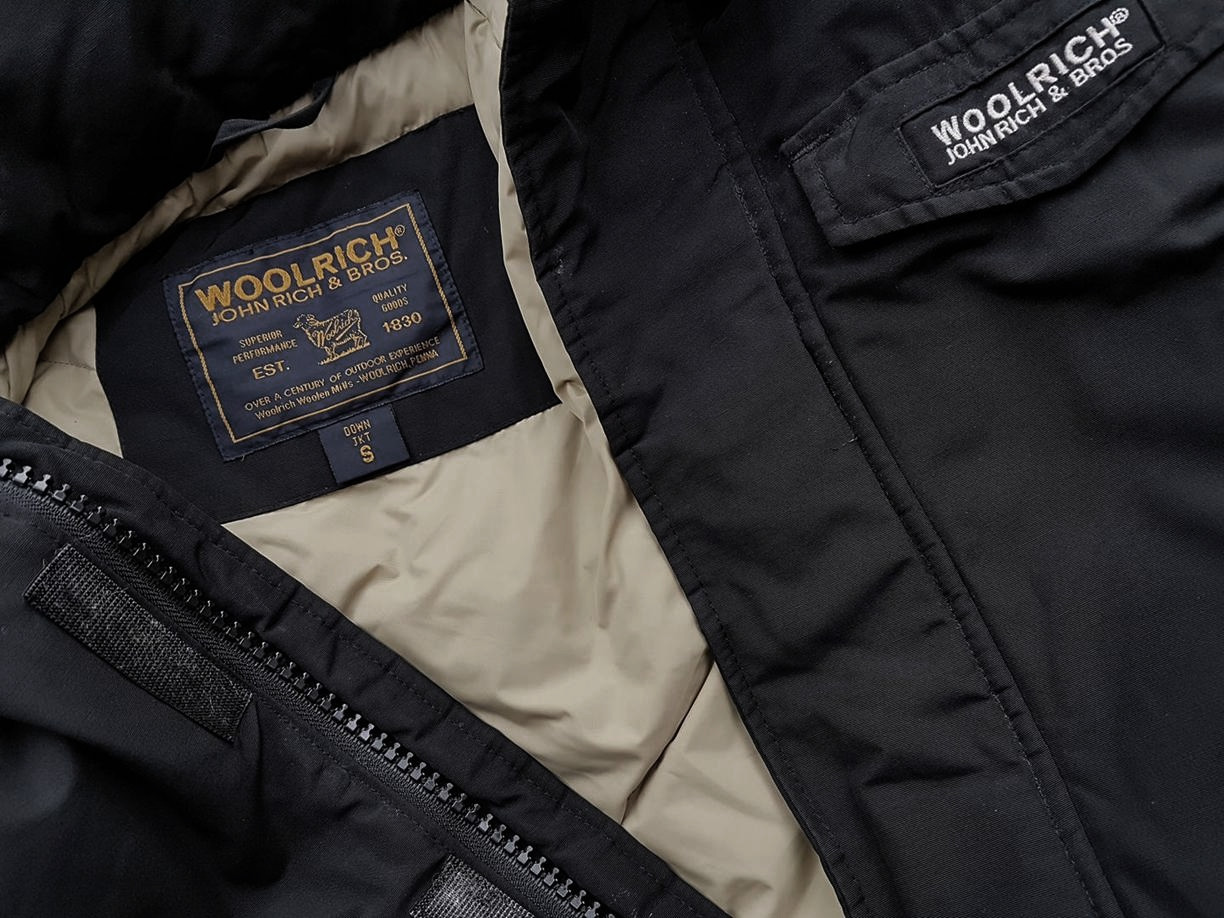 Woolrich Size S Color Czarny Kurtka męska Długi rękaw