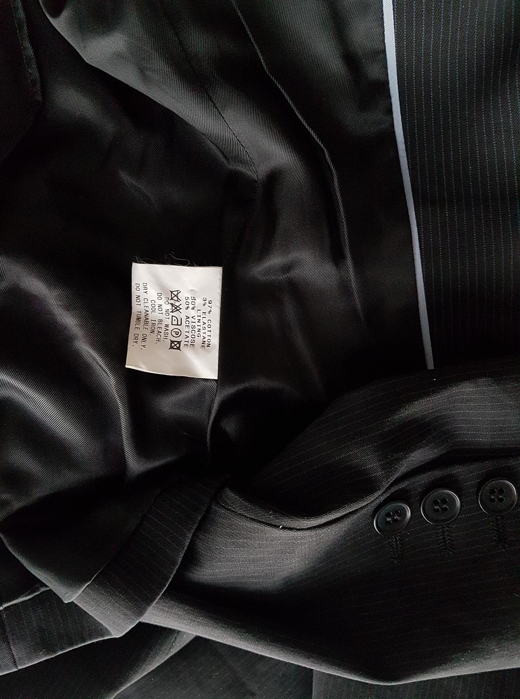 Reiss Size S Color Czarny Kołnierz Żakiet z zapięciem Długi rękaw Fabric Bawełna