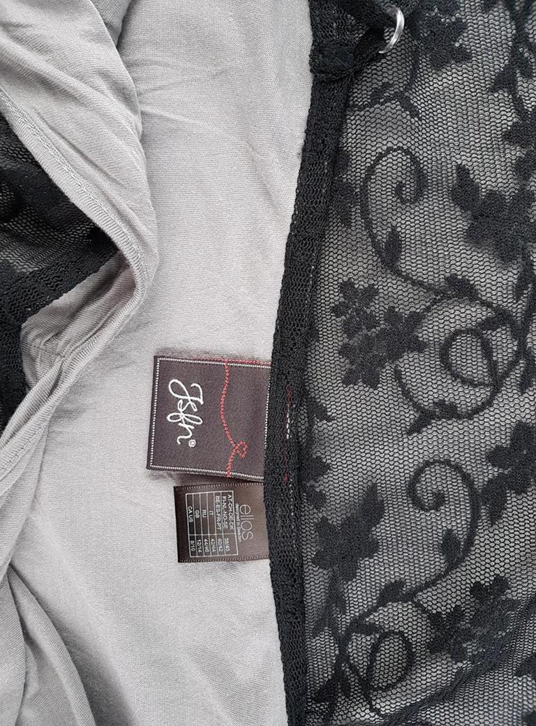 Jsfn Size 38/40 Color Czarny Odkryte Ramiona Sukienka na Ramiączkach Bezrękawnik Do Kolan Fabric Wiskoza 100%