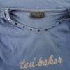 Ted Baker London Size 2 Color Niebieski Okrągły dekolt Bluzka Bezrękawnik Fabric Bawełna 100%