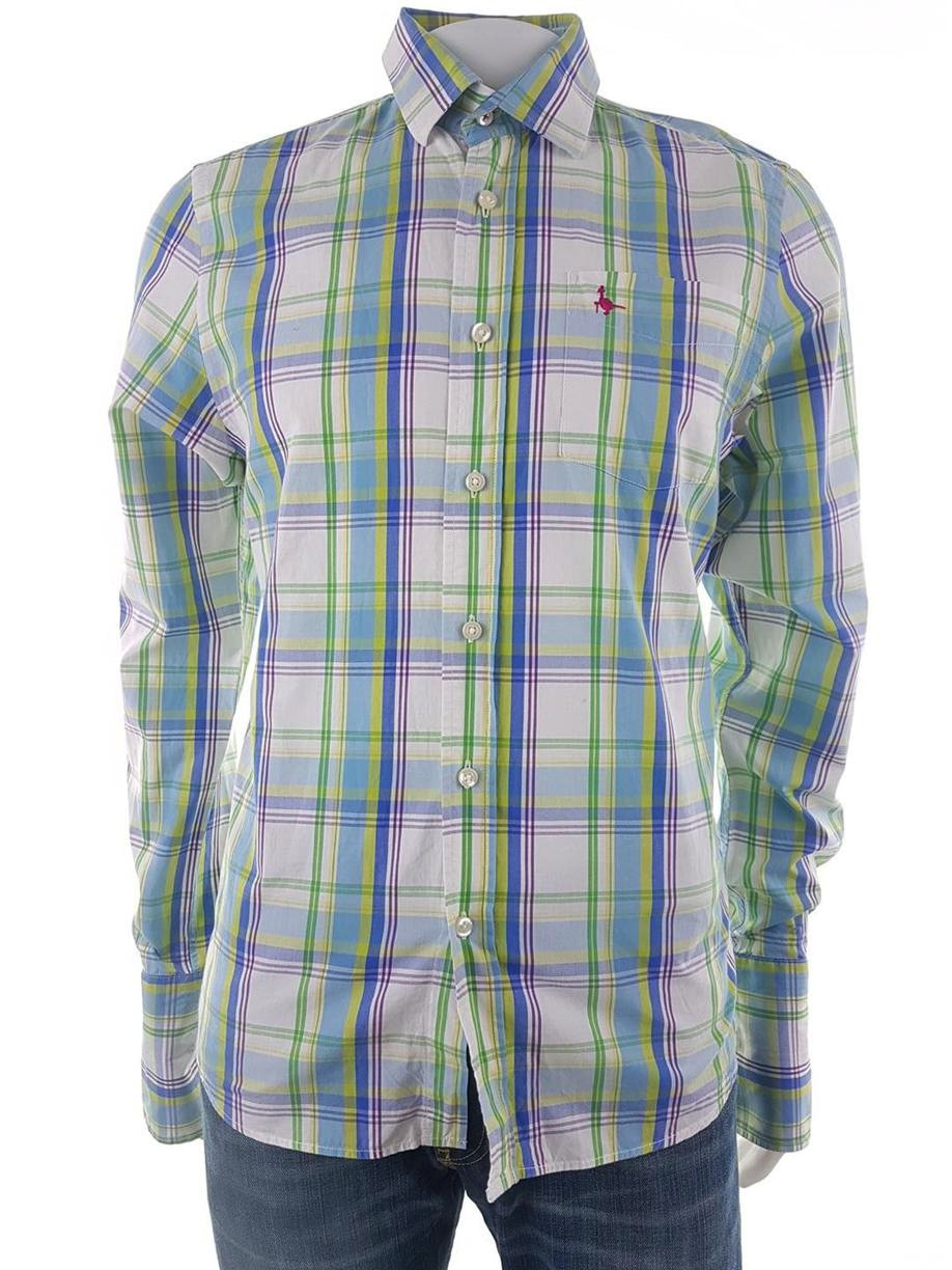 Jack Wills Size S Color Zielony Kołnierz Męska Koszula Casual Długi rękaw Fabric Bawełna 100%